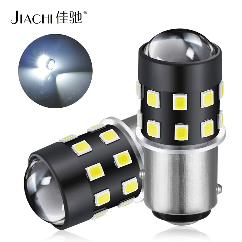 

Jiachi 100PCS S25 1157 BAY15D P21/5W Led Auto Bulb 2835 24SMD Projector Lens Yellow Car Lights 6500K White Brake Lights Lamp