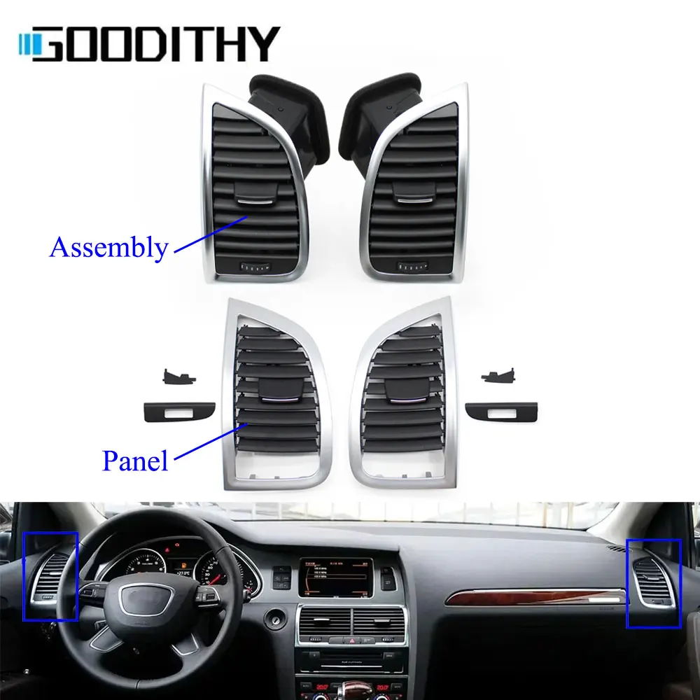

Dash Front Left Right Air Conditioner Panel AC Vent Outlet Grille Complete Assembly For Audi Q7 2006-2013 4L0820901 4L0820902