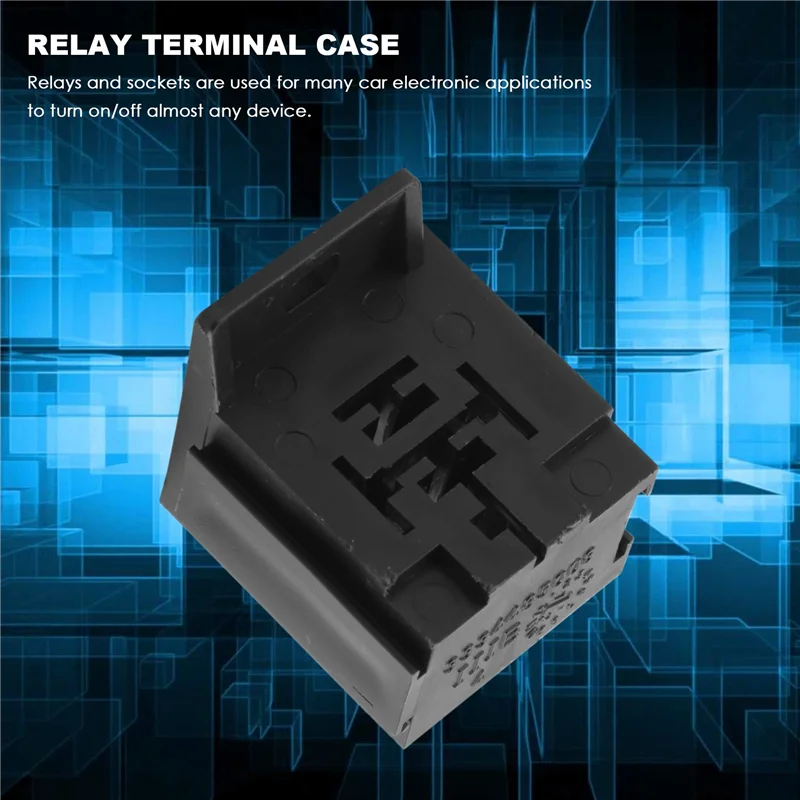 

A19Q-Car Auto 30A-80A Relay Bracket Terminal Case Holder Relay Base Holder 5 Pin Socket With 50Pcs 6.3Mm Terminals For Car