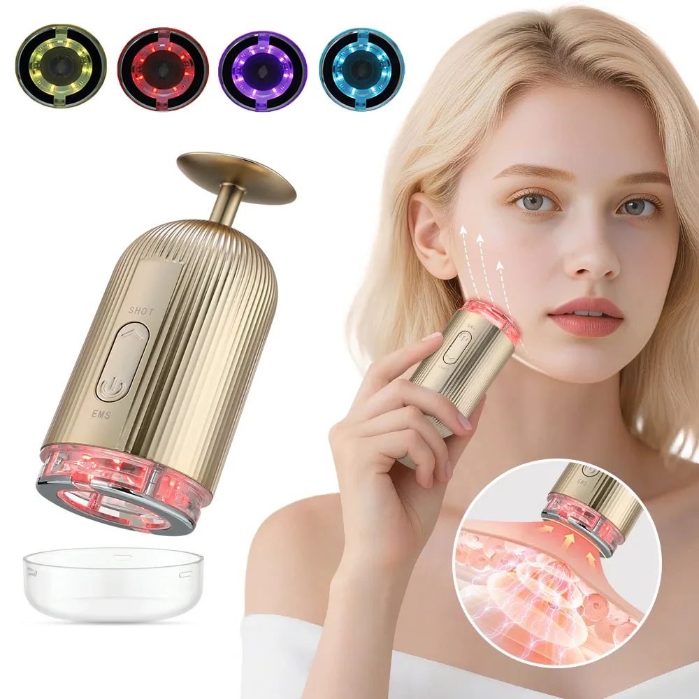 

Многофункциональный косметический аппарат с 4 уровнями микротоковой терапии, вакуумным массажем, LED-подсветкой, для лифтинга лица, электрический EMS-аппарат для лица