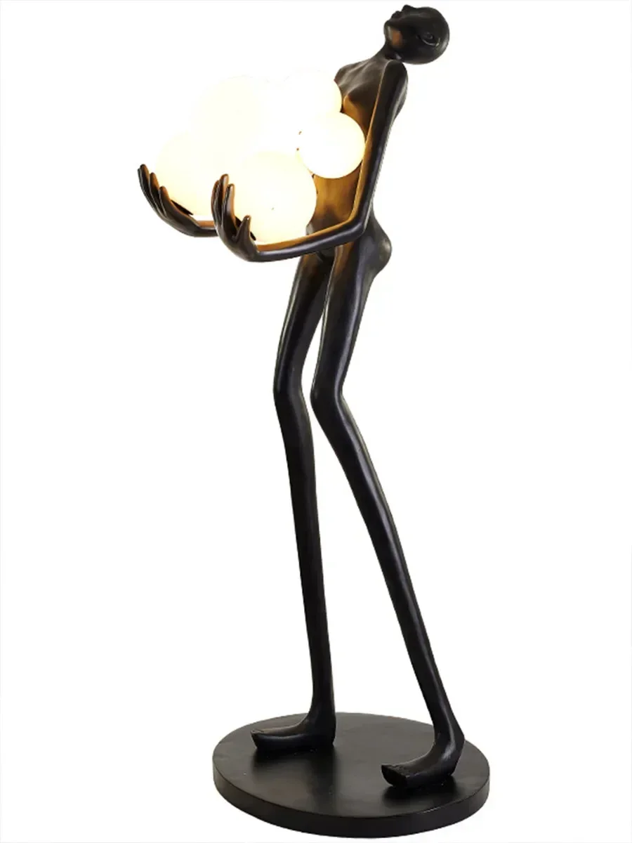 

Modern Humanoid Art Sculpture Creative Floor Lamp Home Exhibition Hall Hotel FRP Large Decorative Figure Ornaments