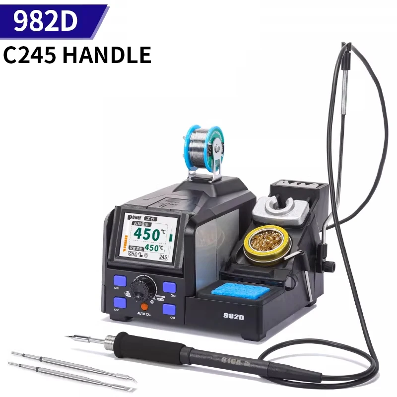 

Precision Welding Workstation 982d-I Tweezer Soldering Station Featuring 245/210 Handle 4 Memory Channels