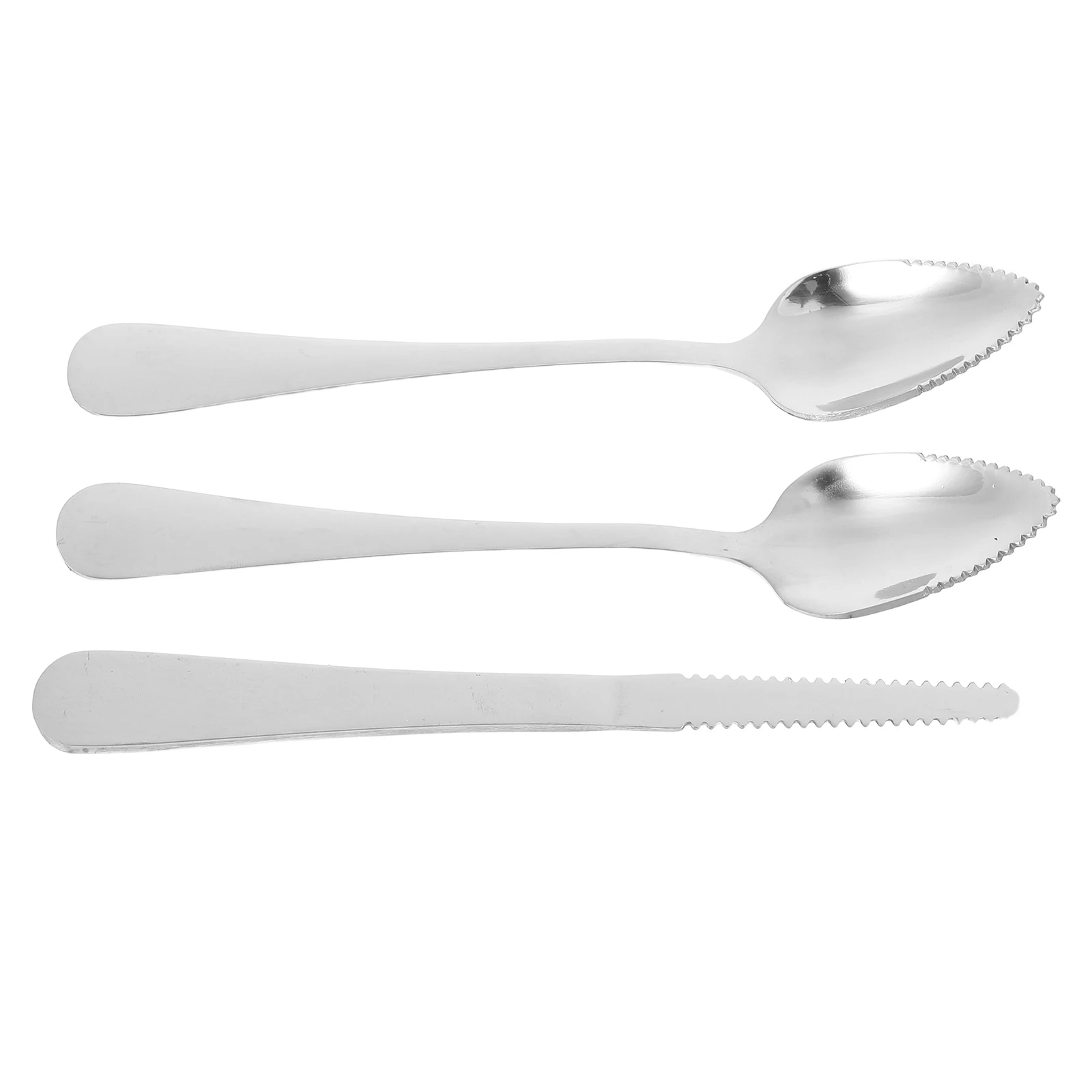 

Fruit Cutting Set Grapefruit Utensils Knife Edged Spoons Jagged Dessert Tool
