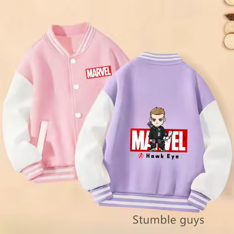 Boys Clothes Girls Hawk Eye Baseball Uniform Sonic Cute Coat 3-14 Years Old Kids Cartoon Print Hoodie Autumn Jacket