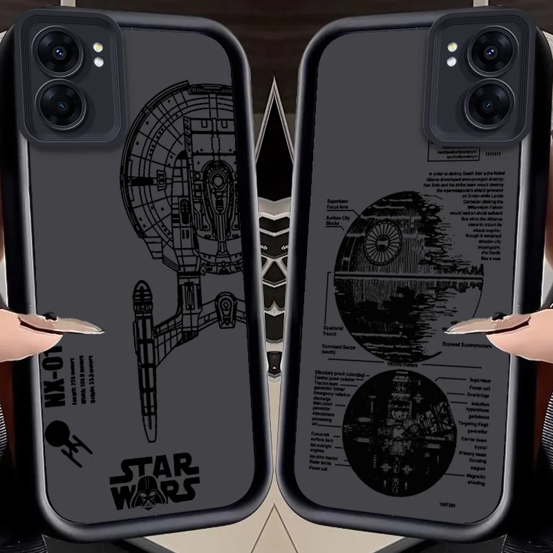 Disney Star Wars Battleship Eye Ladder For OPPO Find X5 X3 A58 A57 A55 A53 A54 A92 A74 A78 A98 A16 A94 A76 A72 5G Back