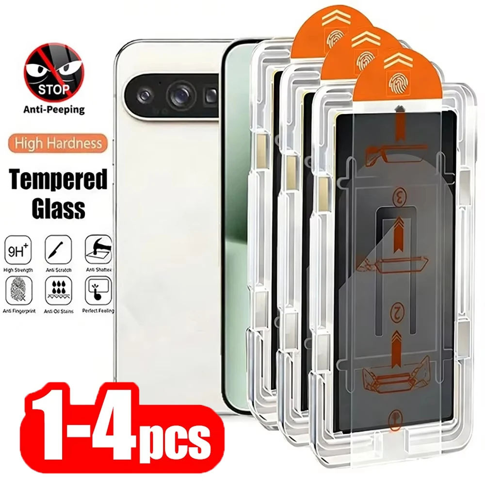 

1-4PCS Anti-Spy Tempered Glass Screen Protector For Google Pixel 10 Pro XL Privacy Protection For Google Pixel 10A 8A 6A 7A 9A