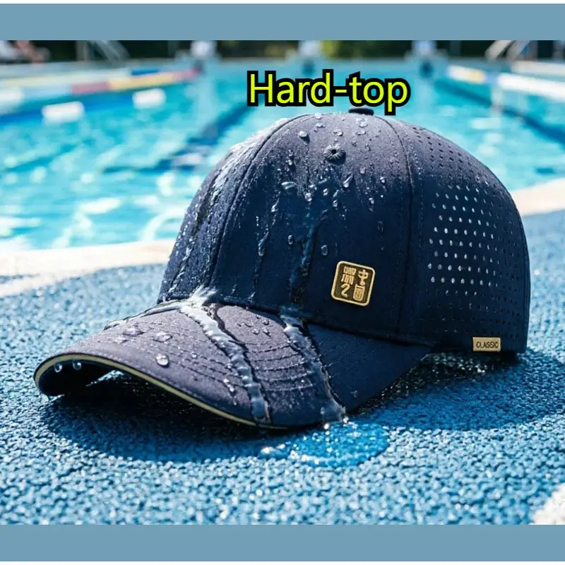 Großformatige Sommer-Baseballkappe für Herren, Outdoor-Baumwoll-Mesh-Kappe, Schnelltrocknende Snapback-Mütze XL, Unisex-Baseballkappe für Erwachsene – Detail 2