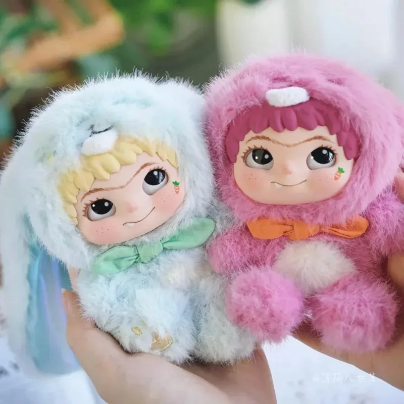 2025New Wakuku Fox e Rabbit Mischief Series Scatola misteriosa Kawaii Vinyl Doll & & & Peluche Kawaii Ciondolo Serie Giocattolo Regalo & &