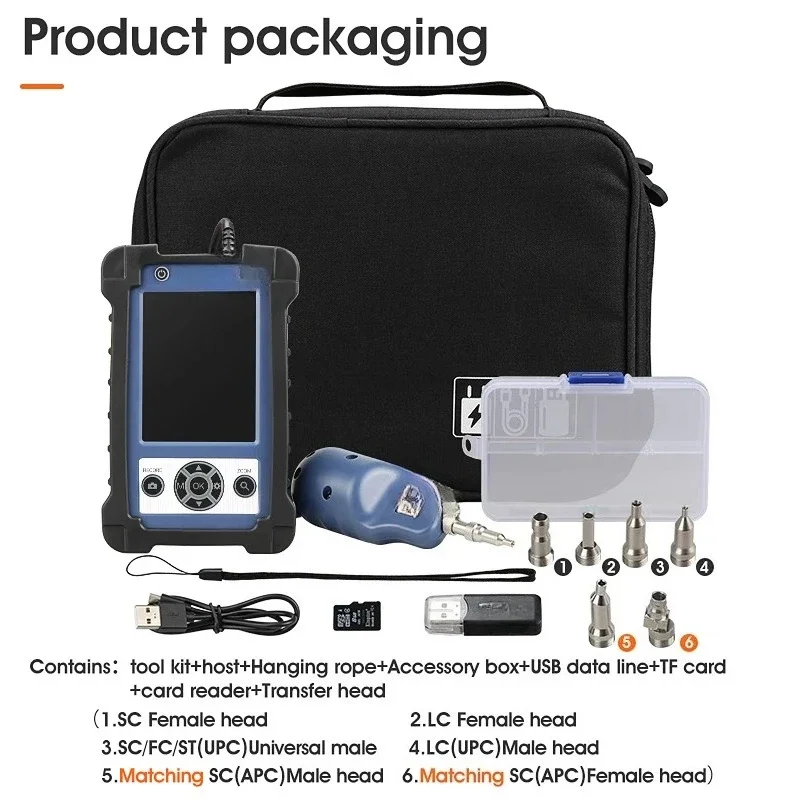 AUA-400 Fiber Optic Inspection Microscope Probe with 3.5 inch Display Screen Monitor