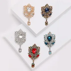 retro palace style exaggerated crystal brooch women fashion accessories pins