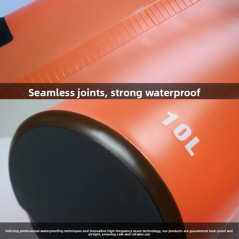 Foldable Translucent PVC Waterproof Bucket Bag - Outdoor Drifting Swimming Beach Pouch