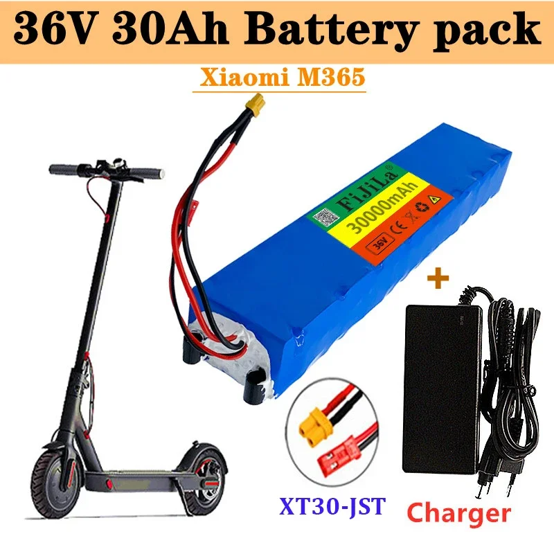 

36V 30Ah 18650 lithium battery pack 10S3P 30000mah 250W-500W Same port 42V Electric Scooter M365 ebike Power Battery with BMS