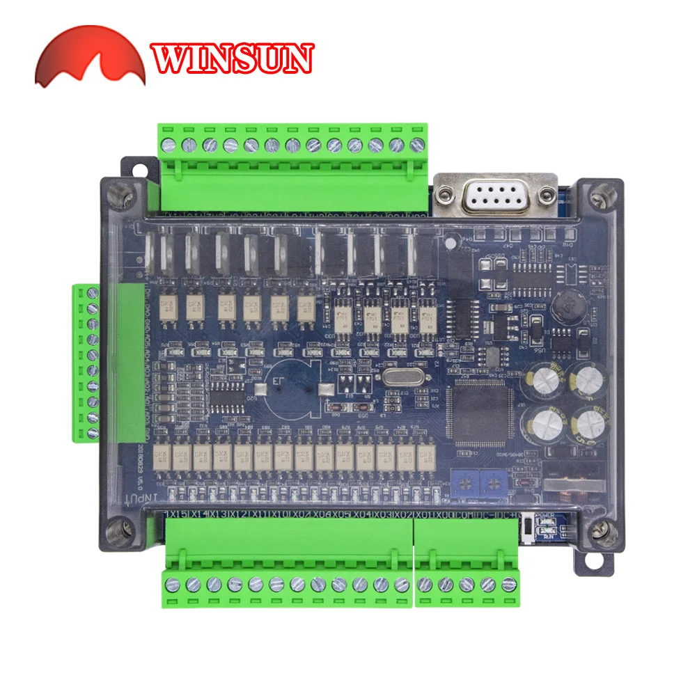 Imagem -03 - Placa de Controle 14 Entrada 10 Saída 6ad 2da 485 Rtu Comunicação Rtc 4ch 10k Pulso 6ch 3k Alta Velocidade Plc Fx3u24mt