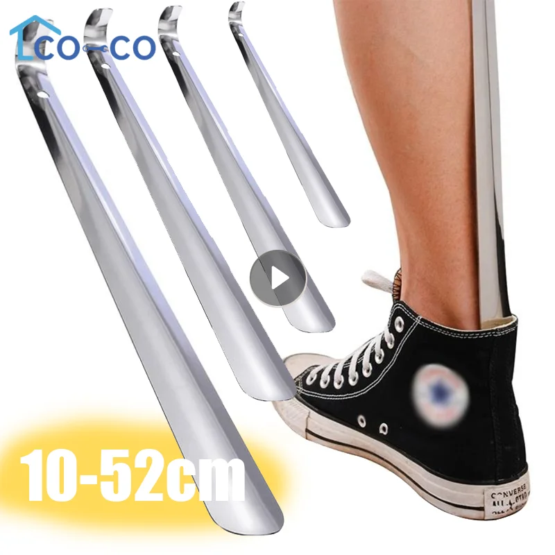 Universal Portable Home Supply Stainless Steel Shoes Lifter Spoon Durable Tool Wearing Long Handle Pull Professional Shoehorn