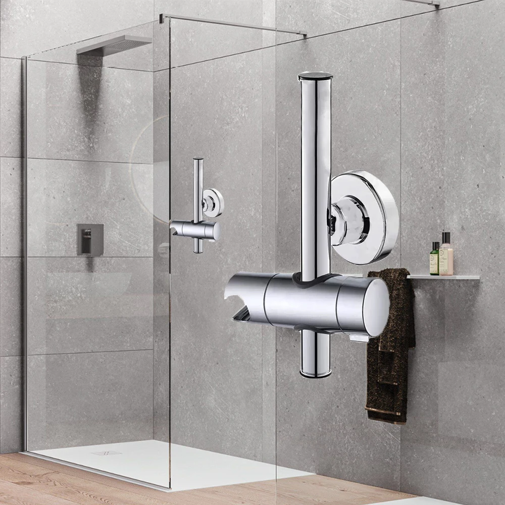 Lifting Bathroom Shower Bar Holder Shower Head Bracket Arm Wall Mounted Slider Bar Sprayer Accessory Handhold Sliding Rail Rod