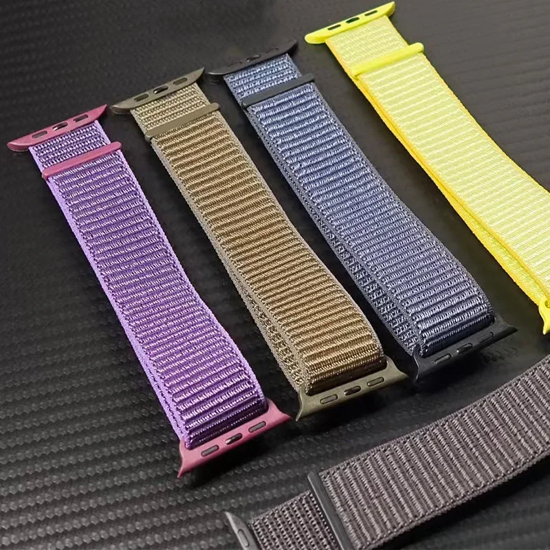 Nylon-Schlaufenarmband für Apple Watch 12 Armbänder 42mm 46mm 41mm 45mm 40mm 44mm 49mm Armband Correa iWatch Series 11 10 SE3 9 8 7 Ultra – Detail 9