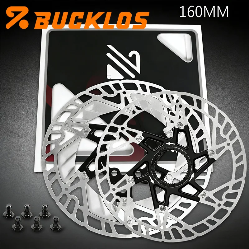

BUCKLOS Centerlock Disc Brake Rotor 160mm Bicycle Brake Rotors Heat Dissipation Bicycle Hydraulic Disc Brake Rotor Cycling Parts