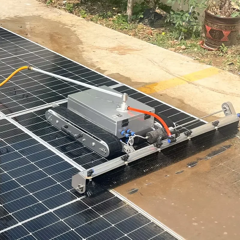 200W Solar Panel Cleaning Robot Remote Control Dry Wet Washing Machine Automatic Photovoltaic Module Cleaner for Home Power