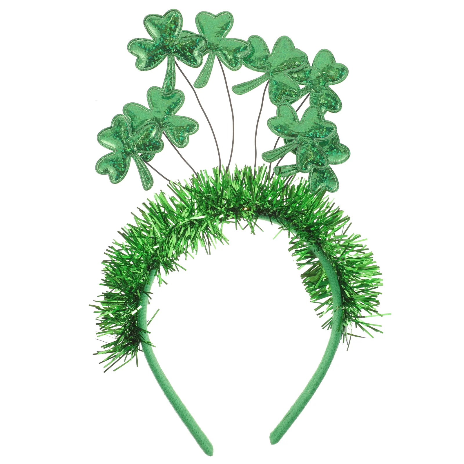 

Shamrock Headband for Women St Patricks Day Decorations Holiday Hair Accessories Green Cloth Plastic Lightweight Festive