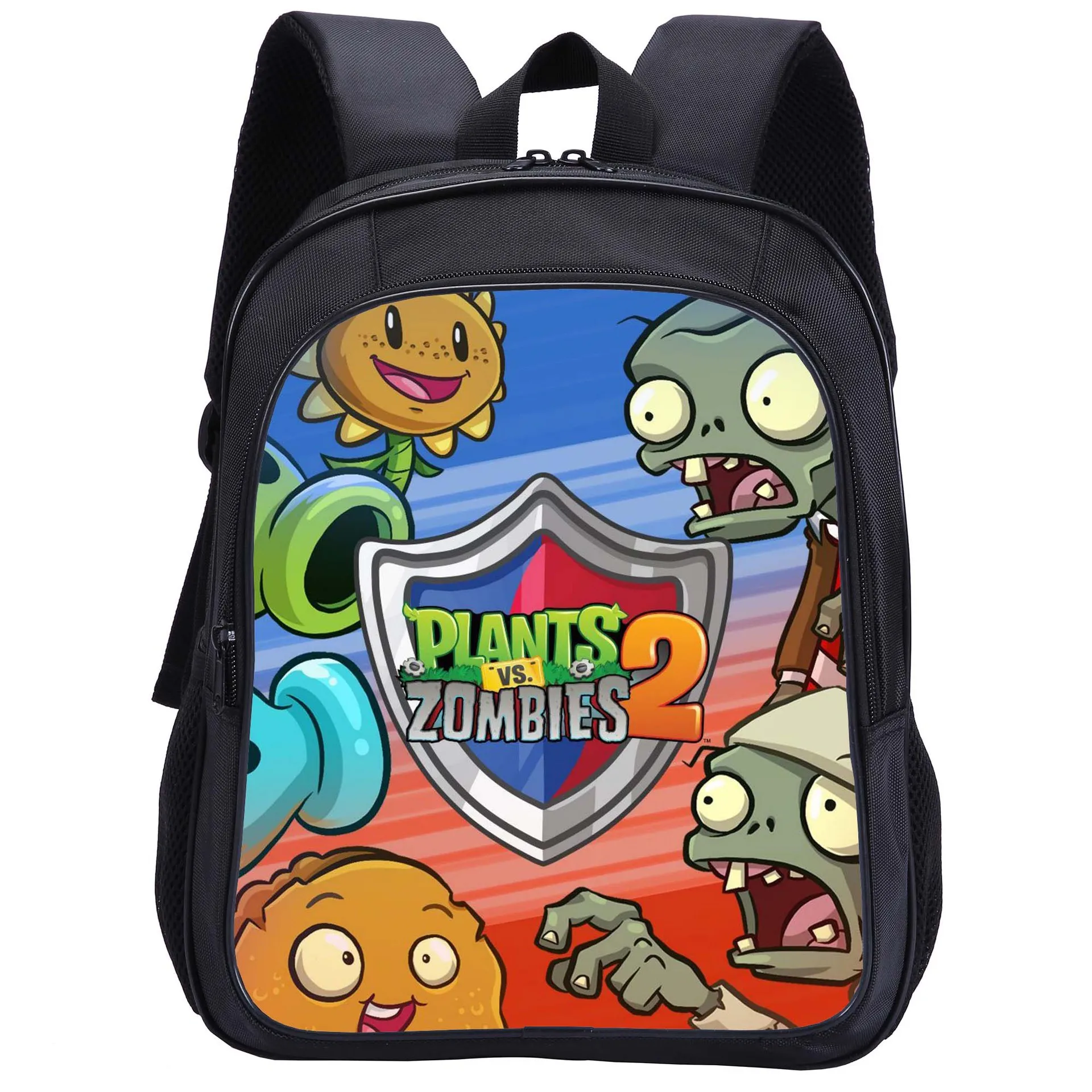 Plants Vs. Zombies School Bag Cartoon Anime Pattern Printed Backpack Elementary and Middle School Students Unisex Supplies Gift