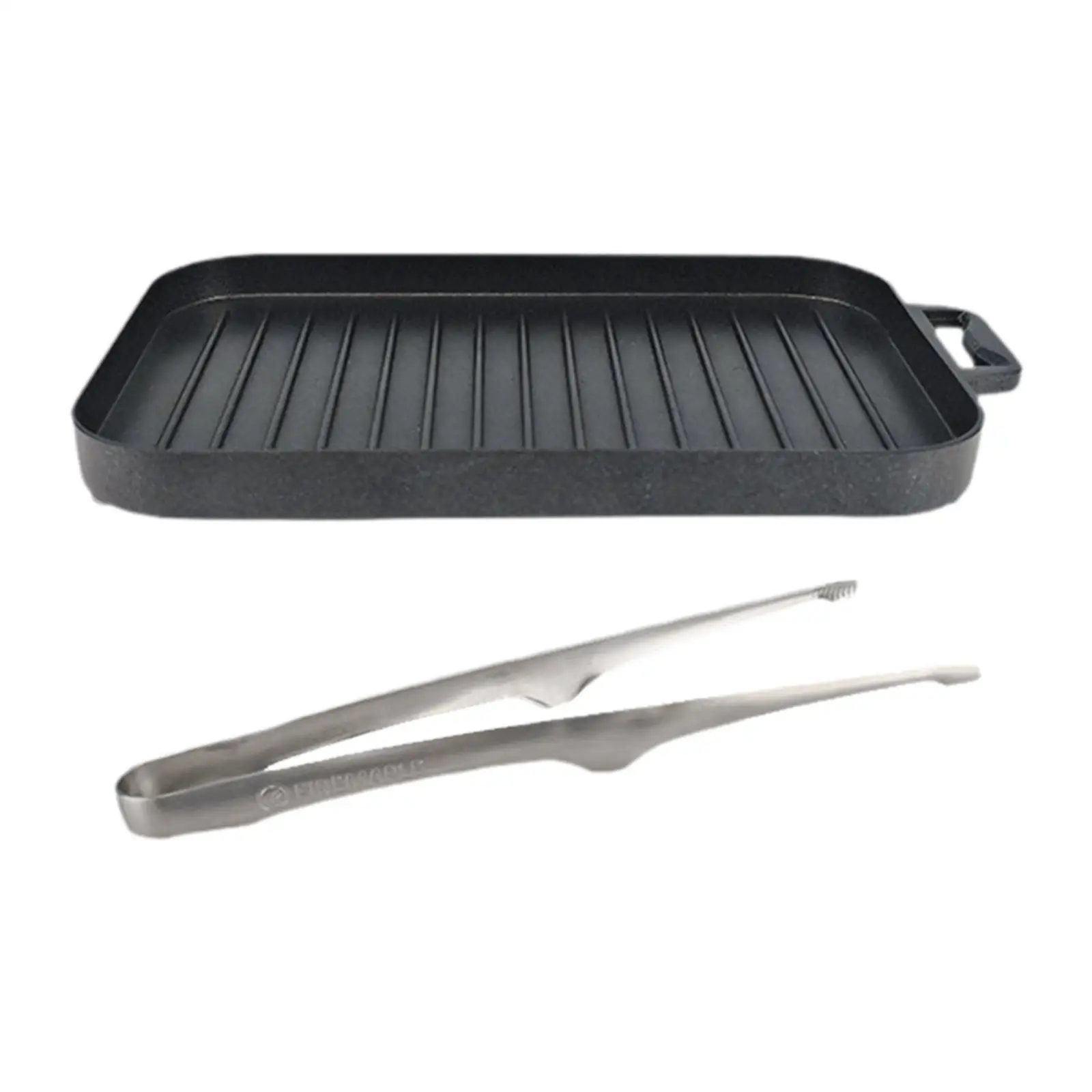 Baking Pan BBQ Griddle Baking Tray Cookware Frying Pan Camping Grill Pan Grill Plate for Outdoor Travel Indoor Picnic Kitchen