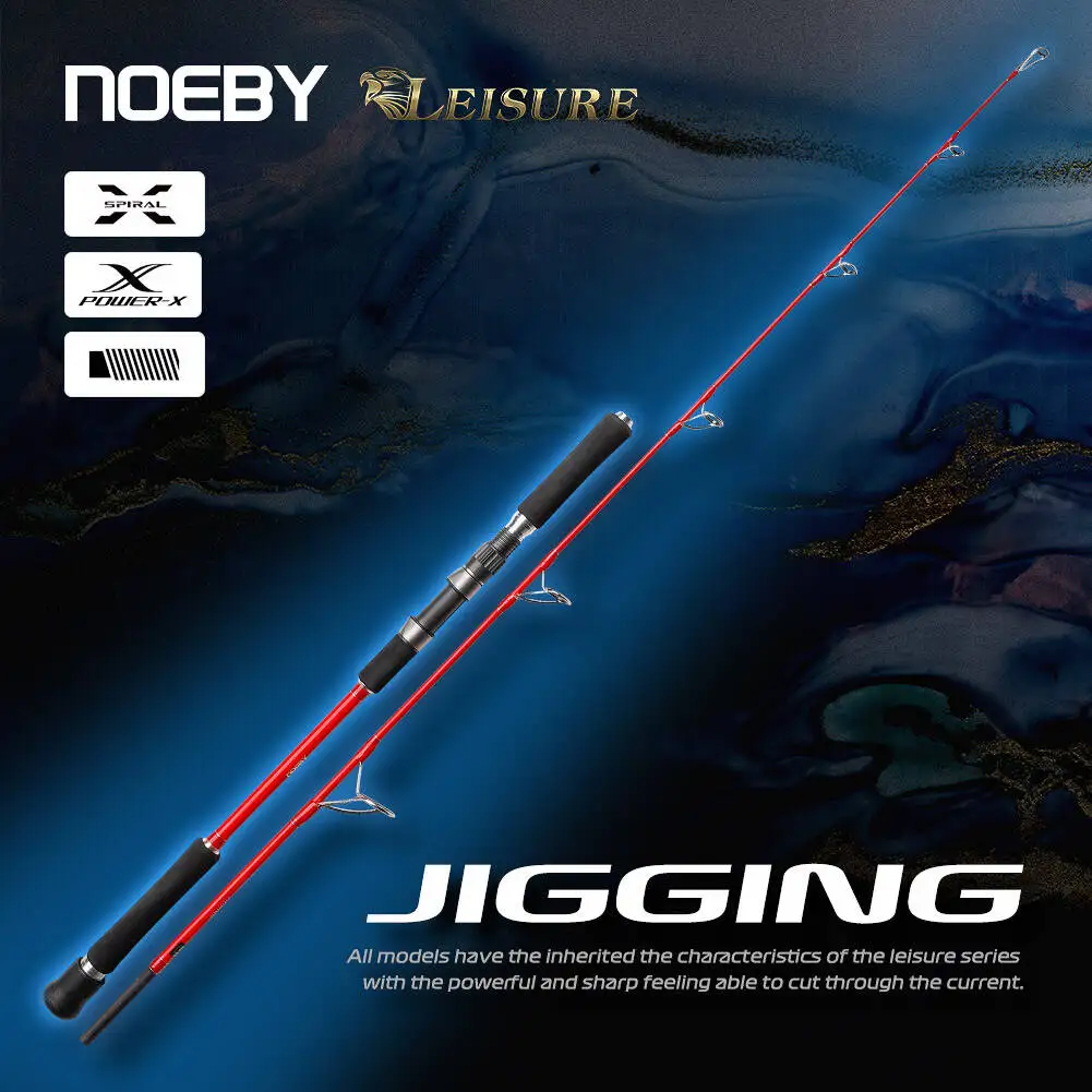NOEBY 2-секционная удочка OCEAN Jigging Fishing Rod M MH Lure 120-500 г Спиннинговая удочка для морской удочки BlueRunner Tuna Cane