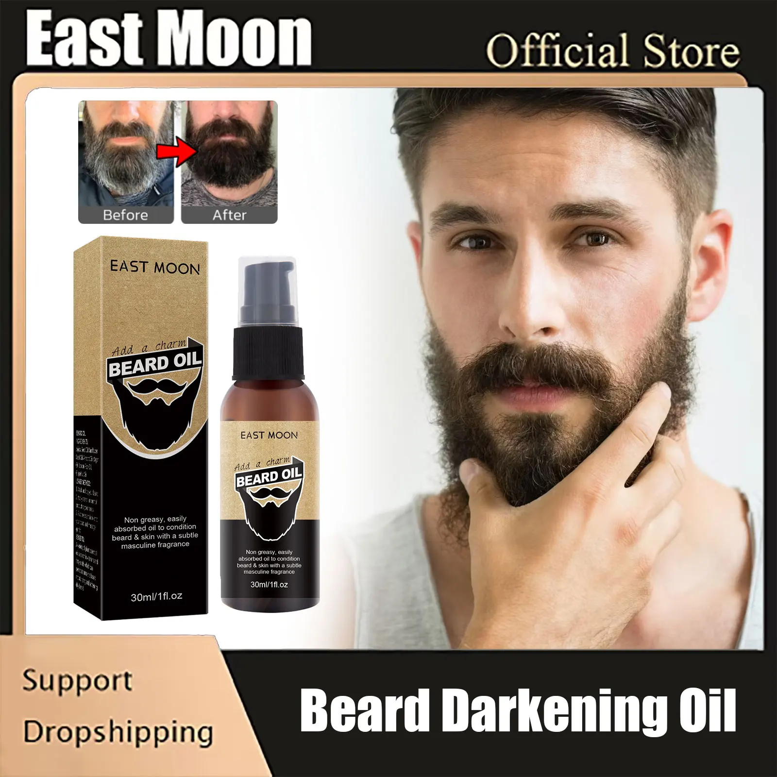 Beard Oil Enhance Mustache Nourishing Smooth Longer Thicker Regrowth Shine Strengthens Anti Hair Loss Treatment Beard Growth Oil