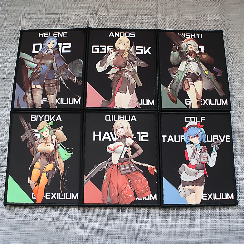 Parches Tácticos Girls' Frontline Exile con Estampado de AK15, M1903, AN94, UMP45, SPAS-12, M1, SUPER90 para Decoración de Ropa y Bolsas