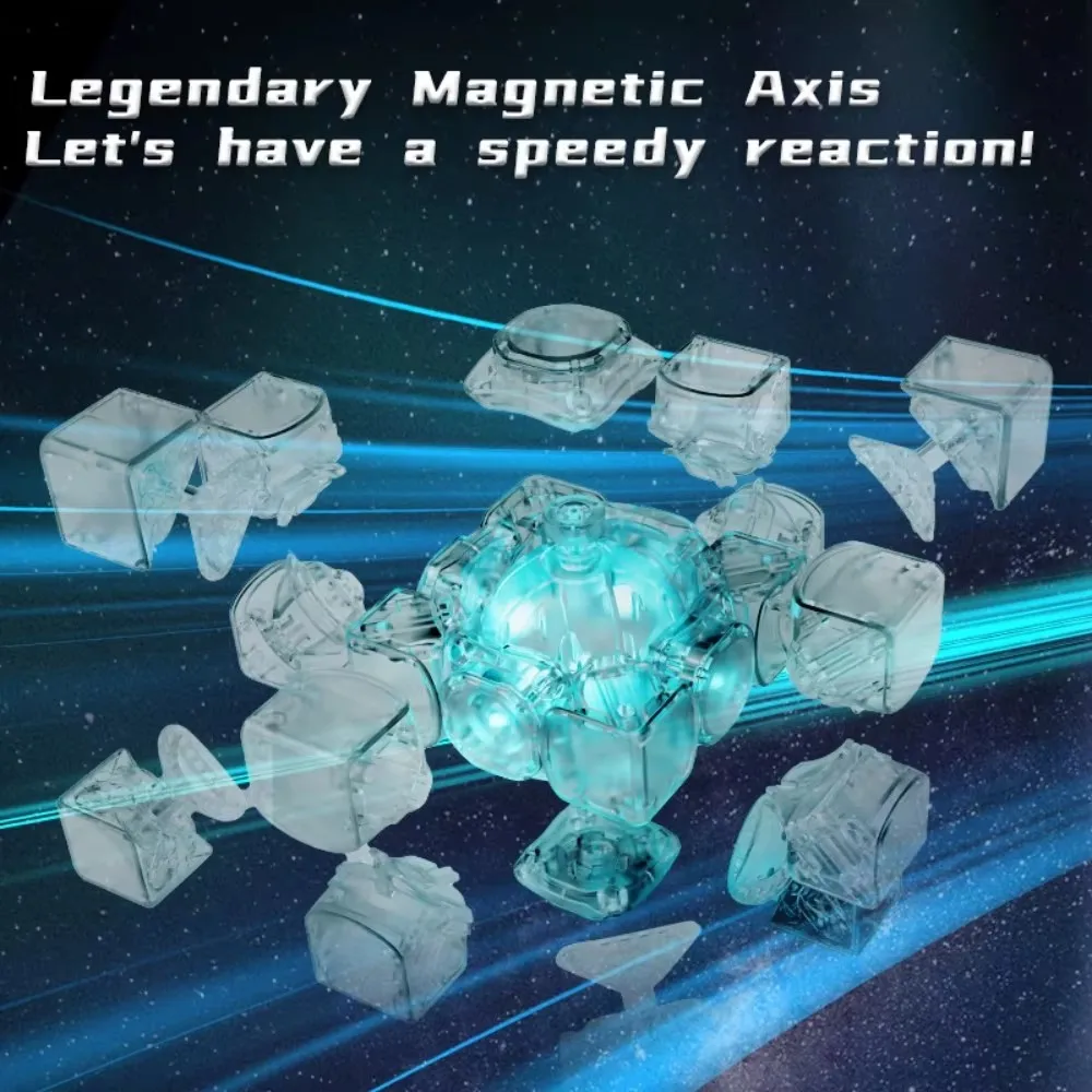 Yuxin Cube Light 3x3 magnetic cube 8-color luminous effect Cubo Magico Educational Puzzle For Children Gift Toy 3x3 Magic Cube