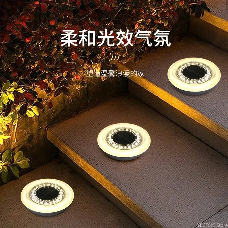 GHJUYIOL Outdoor solar lawn lights, new courtyard garden plug-in solar lights, LED buried lights, landscape floor lights