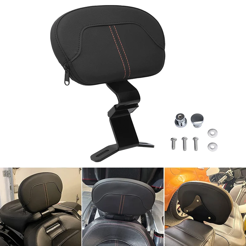 Motorcycle Front Driver Rider Backrest Pad For Harley Touring CVO Electra Road Street Glide Road King Ultra Classic FLHTCU 09-22