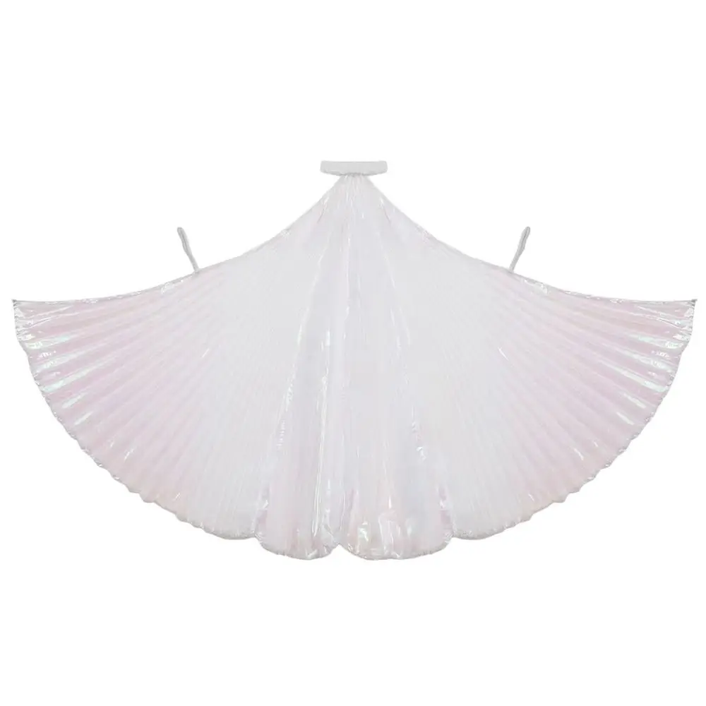 

360 Degree Extension Belly Dancing Wings Stretch Shimmery Performance Wings Hanging Neck Pleated Cape Dance Costume Props