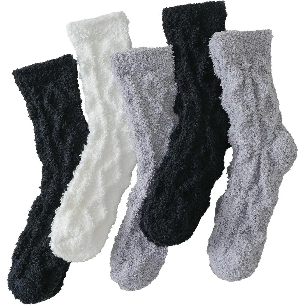 

Warm & Cozy Gifts for Women, Stocking Stuufers, Fluffy Fuzzy Plush Sleeping Slipper Socks - Soft Warm Fabric