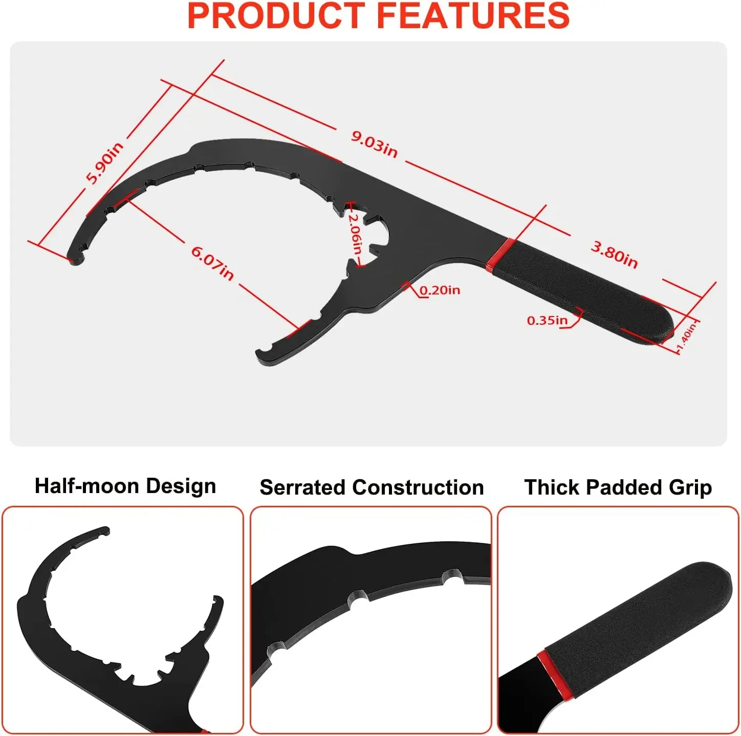 61110 Diesel Fuel Filter Wrench 6\