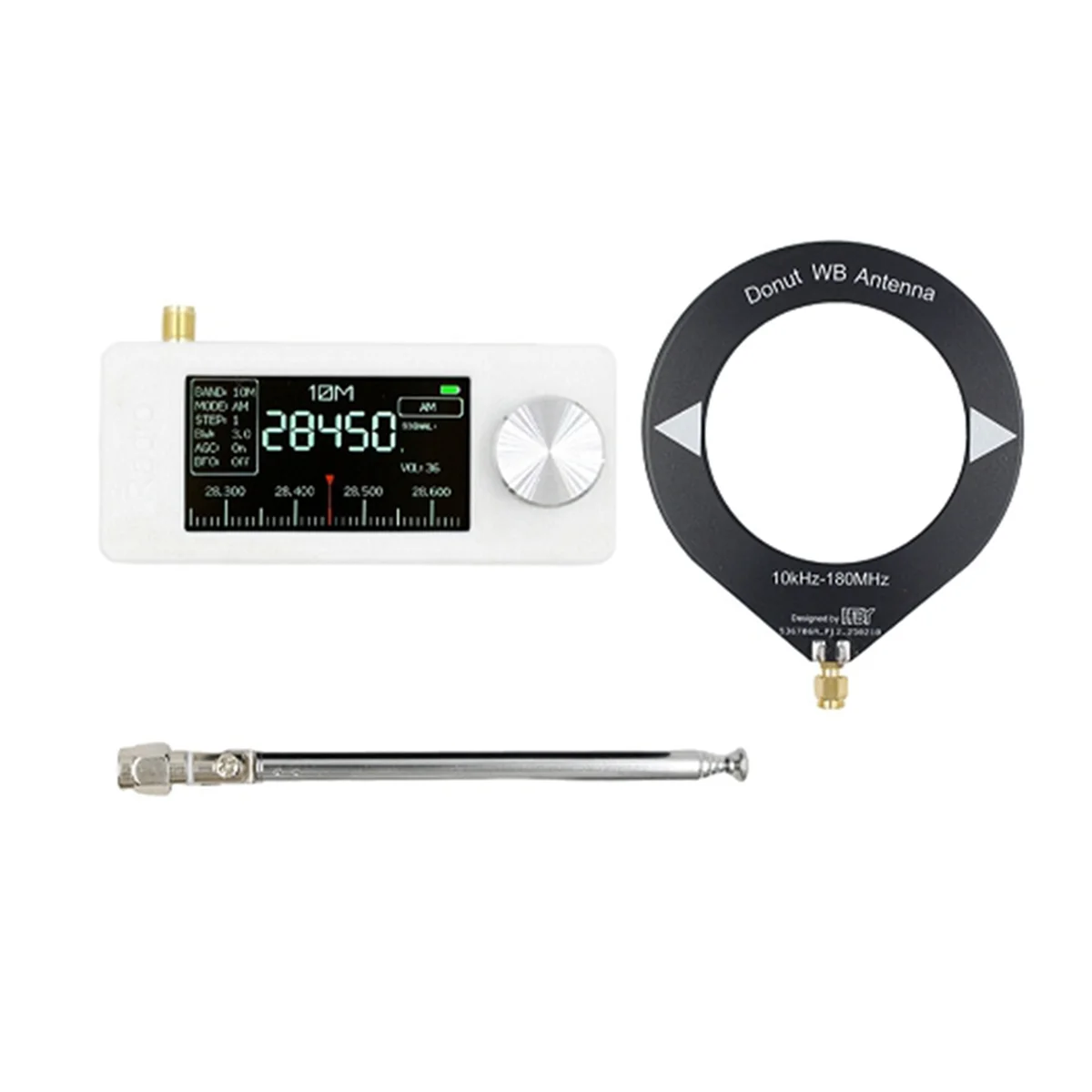 ABJZ SI4732 10 كيلو هرتز-180 ميجا هرتز جيب راديو صغير LSB USB AM راديو FM مع هوائي حلقي جميع الموجات راديو استقبال HF SW MW VHF راديو