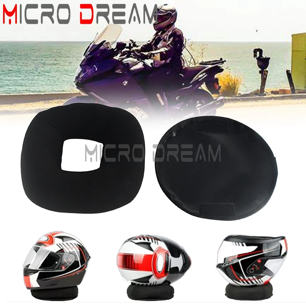 

Motorcycle Helmet Stand Pad Detachable Helmets Stand Donut Ring Rack Scratch-resistant Anti-skid Ventilation Helmet Holder Black