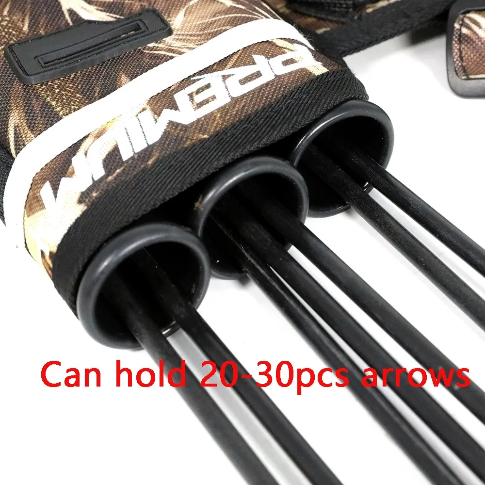 الرماية الثلاثي أنبوب السهم جعبة ألياف النايلون حقيبة متينة يمكن أن تحمل 20-30 السهام في الهواء الطلق مجمع قوس منحني الصيد الرماية Acc