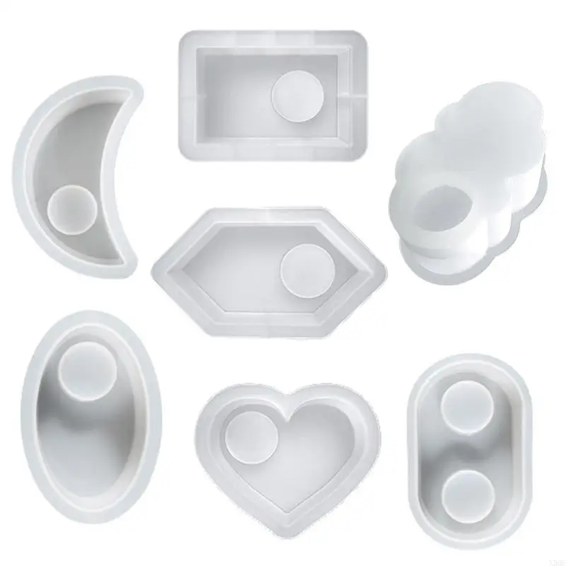 

Tealight Holder Resin Mold,Moon Candlestick Epoxy Casting Silicone Mold