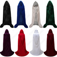 2023 Halloween Costume Unisex Cosplay Death Cape Long Hooded Cloak Wizard Witch Medieval Cosplay Cape