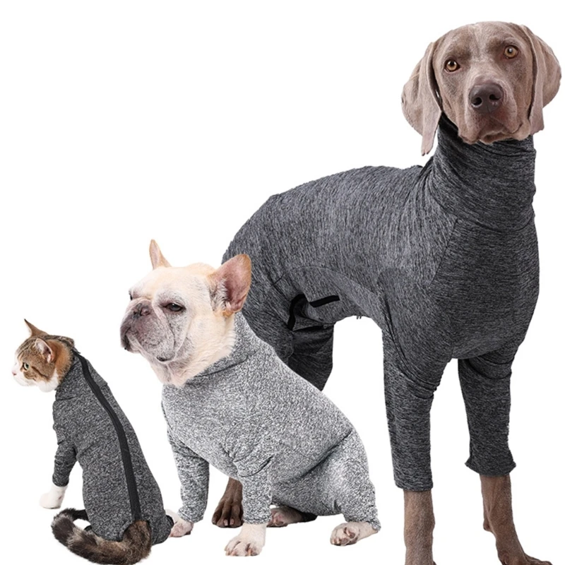 Dog Winter Clothes Anti Shedding Integrated Jumpsuit Pet Tight Fitting Suit Anti Hair Removal and Dog Four Legged Suit