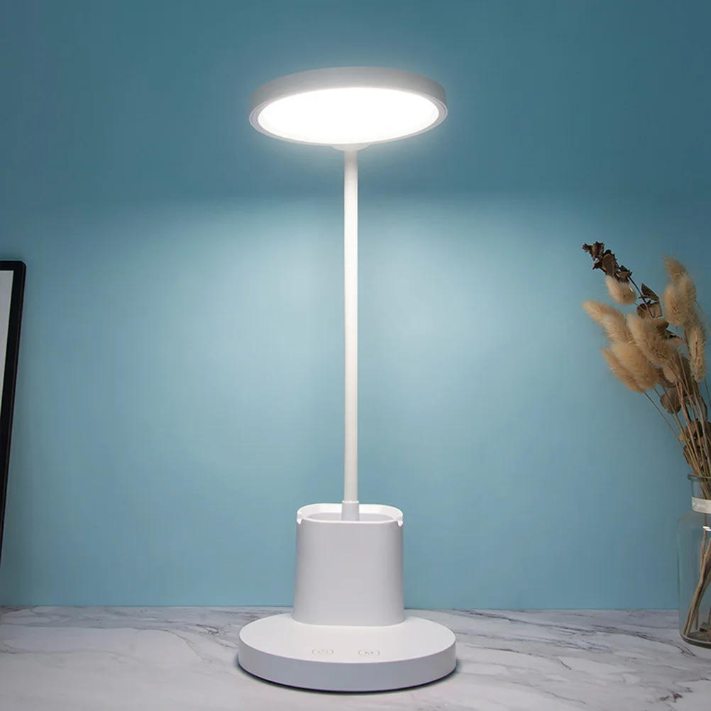 USB Touch Screen LED Book Light Eye-Care Reading Lamp Adjustable Color Temperature Desktop Lamp with Storage Container