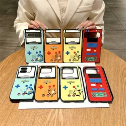 Anime 3D Game Phone Case For Google Pixel 9 Pro Fold Pixel-Fold Charmander Squirtle P-Pikachus Cartoon Flip folding Cover