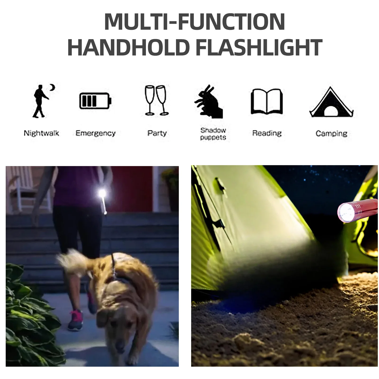 20pcs Customize Flashlight Logo Torch Super Bright 9 LED Light Wholesale Business Promotion Gift Mini Pocket Flashlights Party