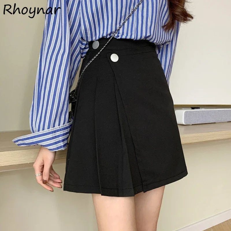 

Pleated Mini Skirts Women Irregular Preppy Style Vintage High Waist Summer Streetwear Casual INS Aesthetic Mujer Students 2023