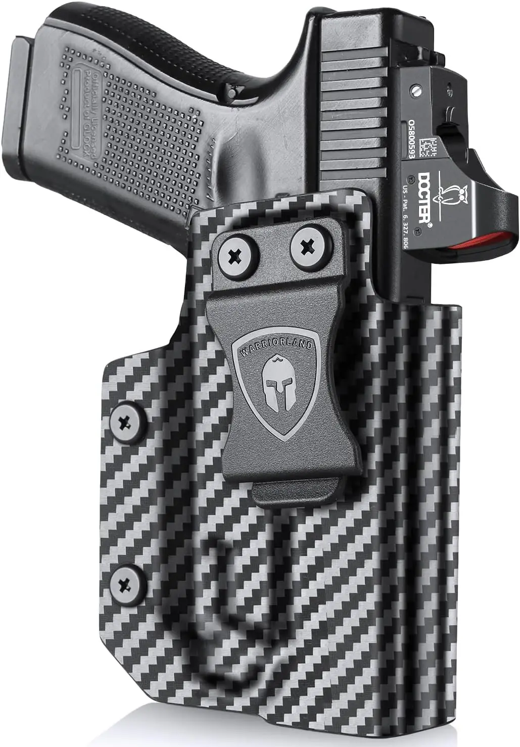

IWB Kydex Holster Optic Cut for Glock 17/19 Gen 3-6, 23/32 Gen 3-4, 19X 44 45 with TLR-7/TLR-7A/TLR-7X, Inside Waistband Conceal Carry, Adj. Cant & Posi-Click Retention