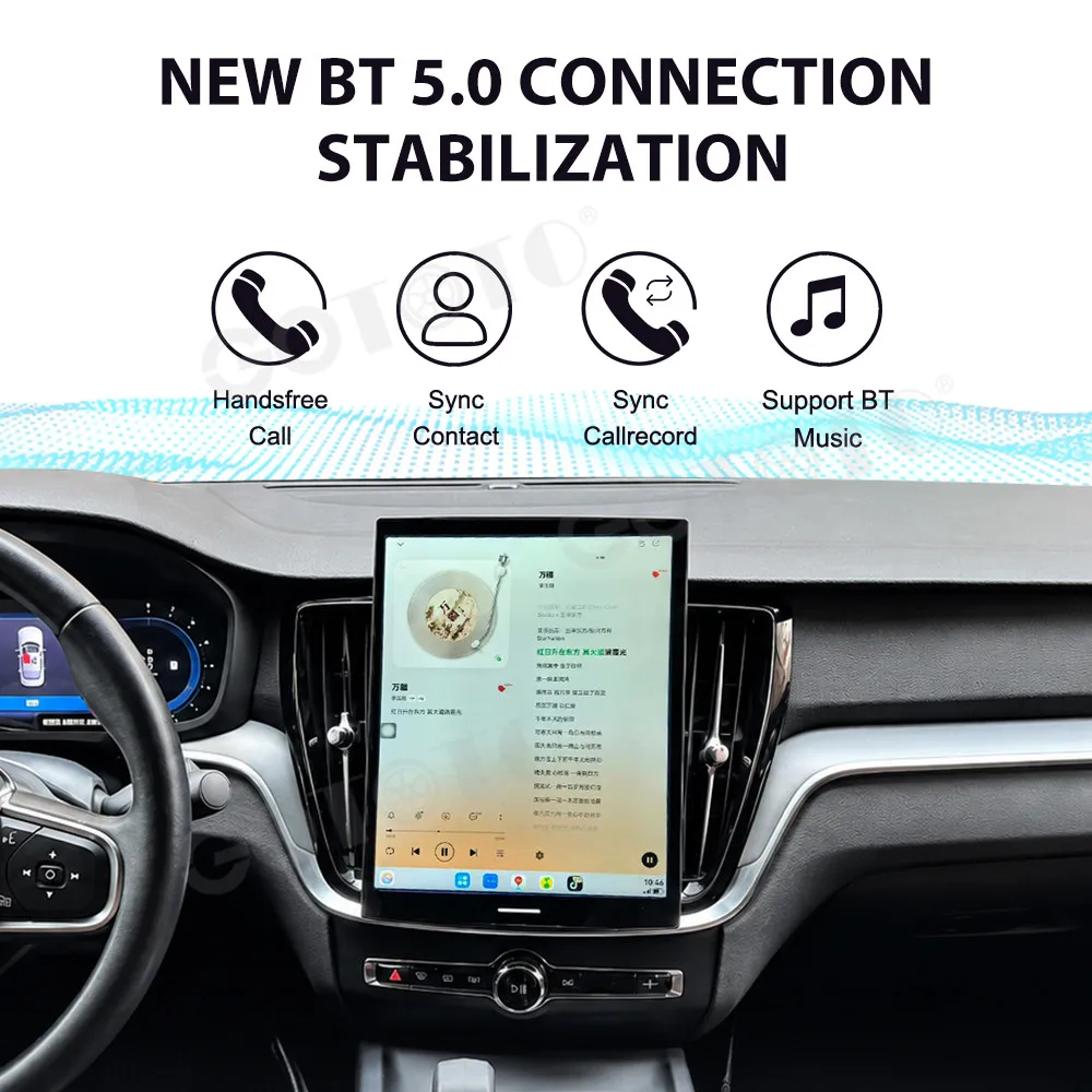 12.1“ Android 13 Car Radio For Volvo XC60 2018-2026 Carplay Multimedia Player Video Stereo GPS Navigation Carplay 360 Camera