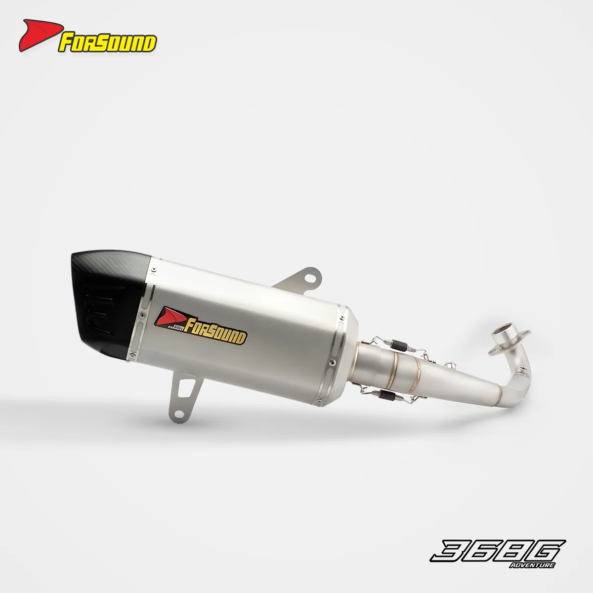 Forsound Factory Wholesale Price ZONTES 368G 2024 Vintage Titanium Exhaust Valved Muffler with Mid Pipe Resonator