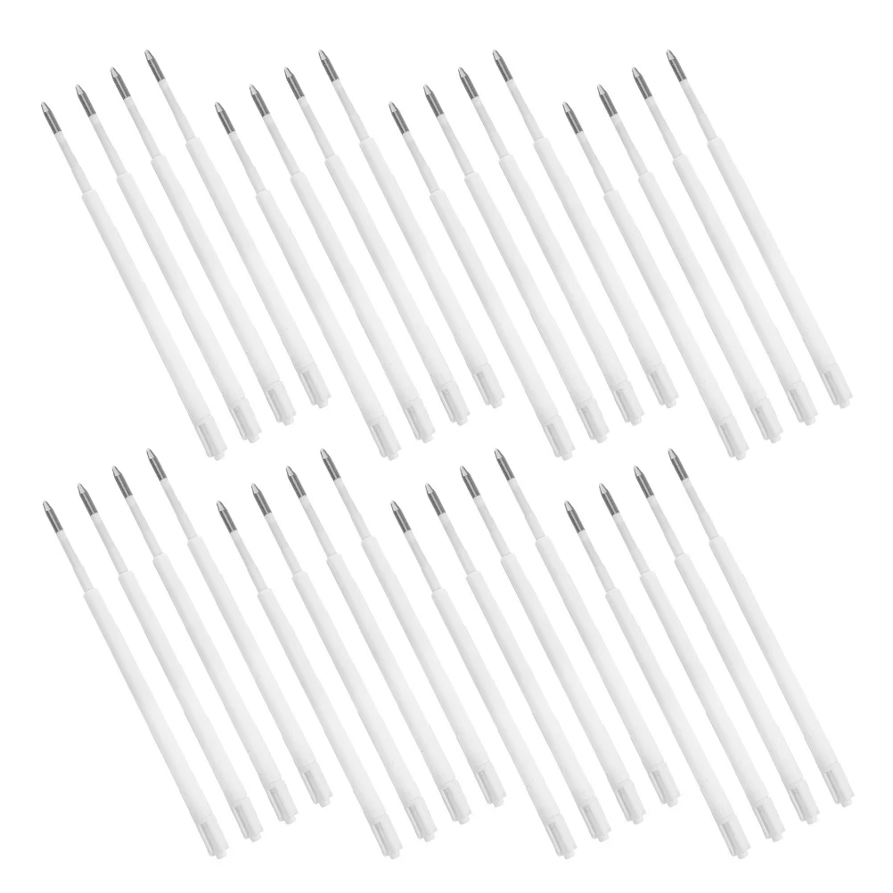 

50Pcs Black Ballpoint Pen Refills High Ink Capacity Replacement for Click Pens Journaling Signature Writing Tools