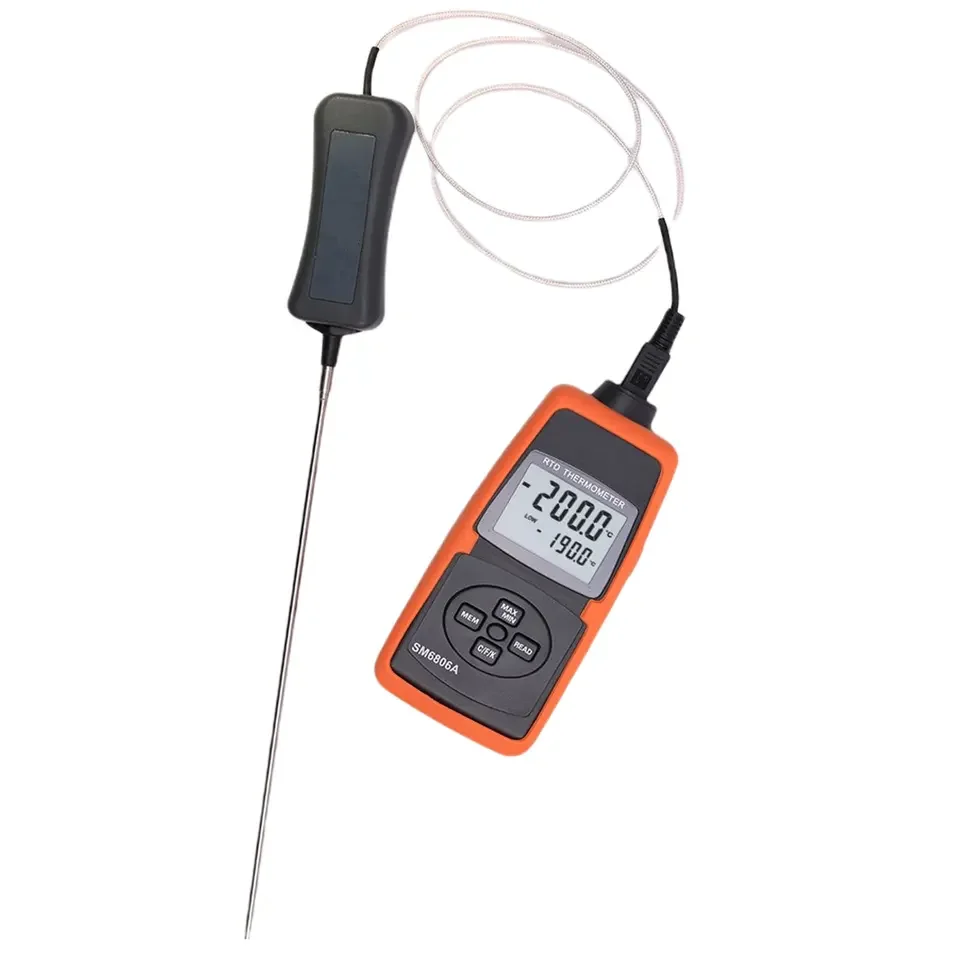 SM6806A High-Precision RTD Thermometer -200~600℃ Temperature Measurement ABS Material ODM Customization Supported