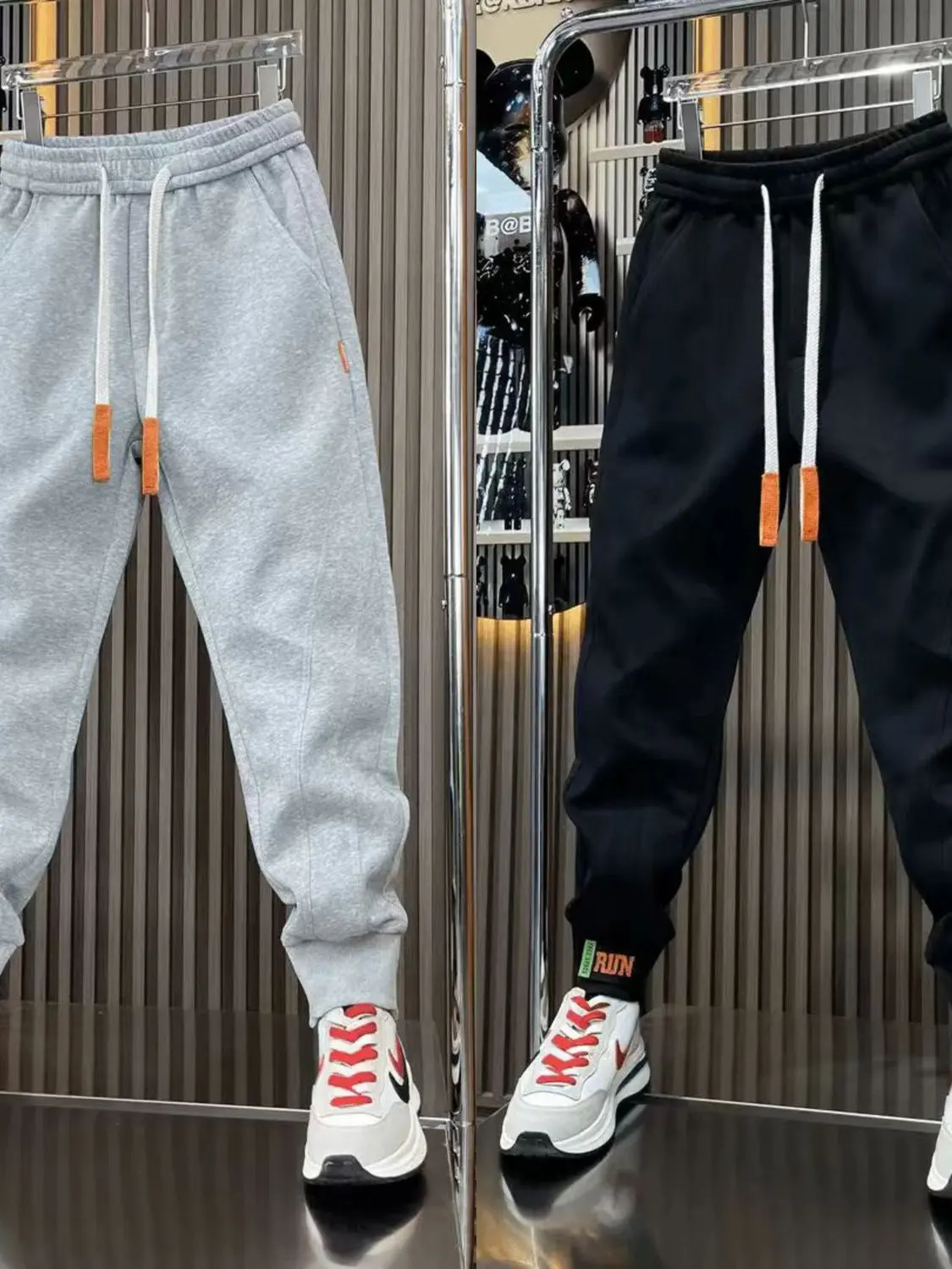 

New 2025 Men's Casual Harajuku Pants Fashionable Cuffed Sweatpants Versatile Comfortable Loose Fit Youthful Style Regular Length
